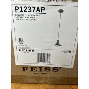 Feiss P1237AP 9" Pendant Light Antique Pewter NEW OPEN BOX